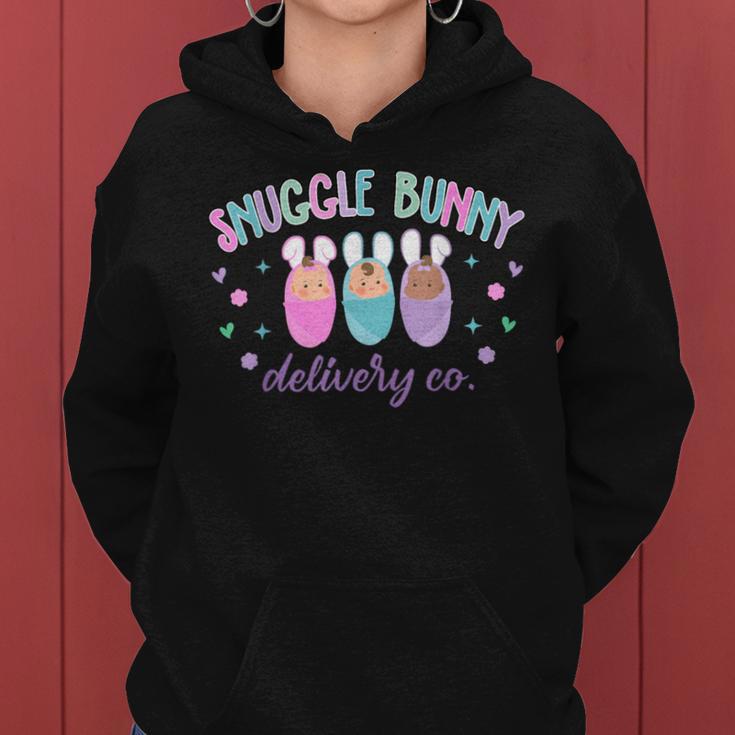 Snuggle Bunny Delivery Co Mother Baby Nurse Easter L&D Nurse Women Hoodie