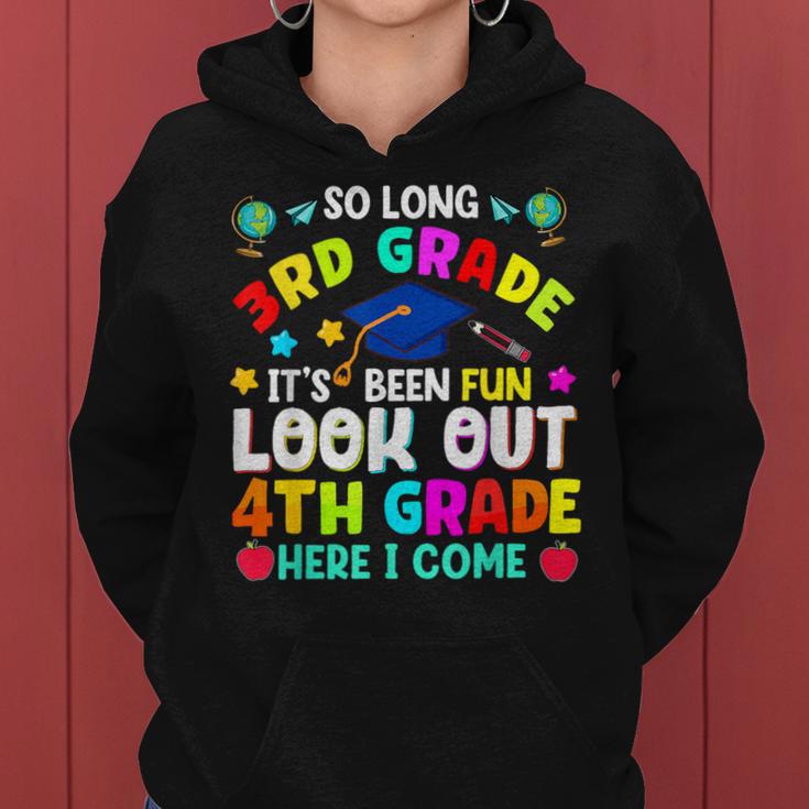 So Long 3Rd Grade Graduation 4Th Grade Here I Come 2024 Women Hoodie