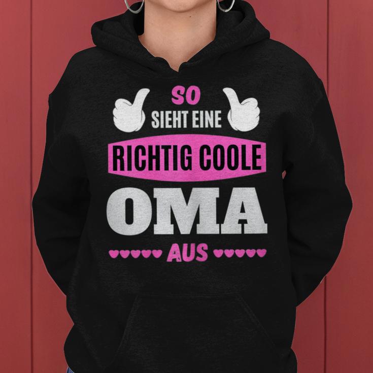 So Sieht Eine Richtig Coole Oma Enkel Kinder Kapuzenpullover für Damen