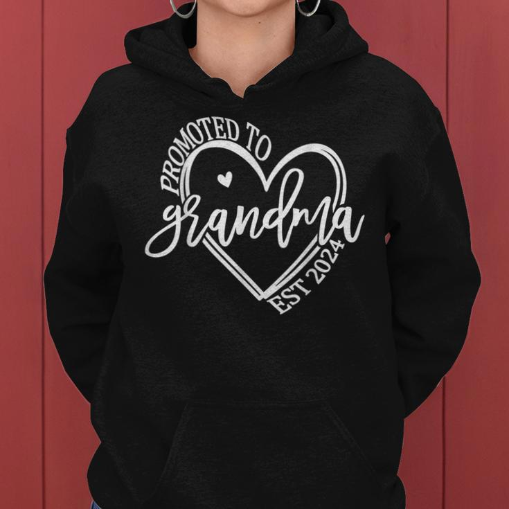 Soon To Be Grandma 2024 Promoted To Grandmother Est 2024 Women Hoodie