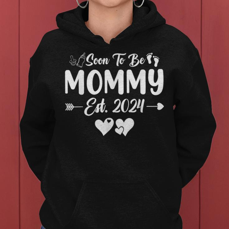 Soon To Be Mommy Est 2024 New Mom New Mama Womens Women Hoodie