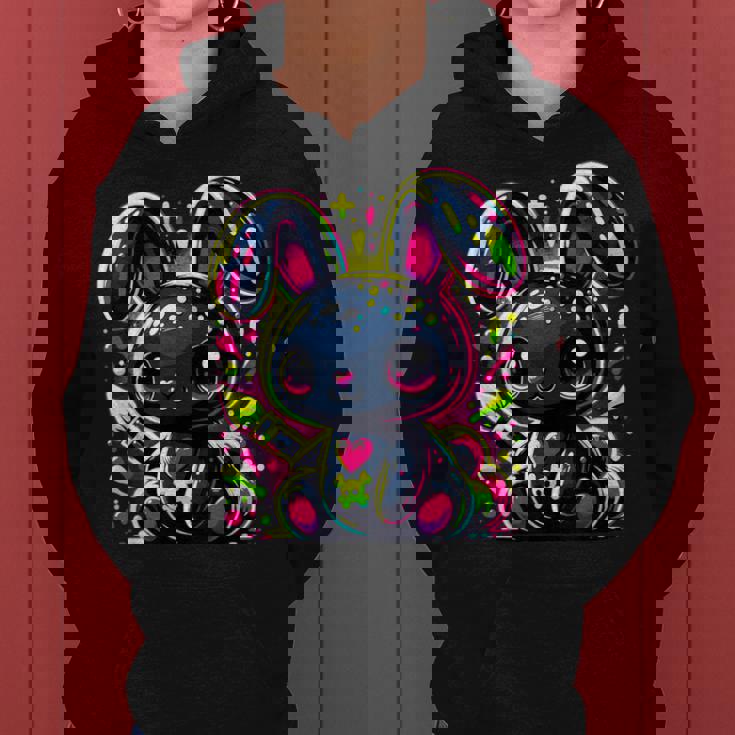 Splash Kawaii Conejito Gótico E-Girl Grunge Conejito Gótico Sudadera con capucha para mujer