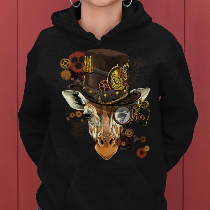 Steampunk Gear Giraffe Mechanical Animal Giraffe Lover Women Hoodie