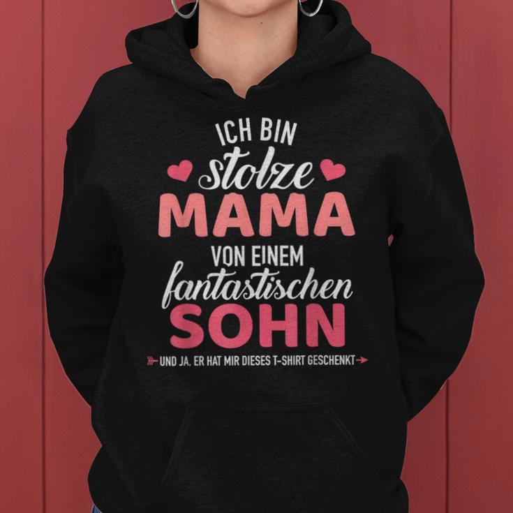 Stolze Mamaon Einer Fantastischen Sohn Slogan Kapuzenpullover für Damen