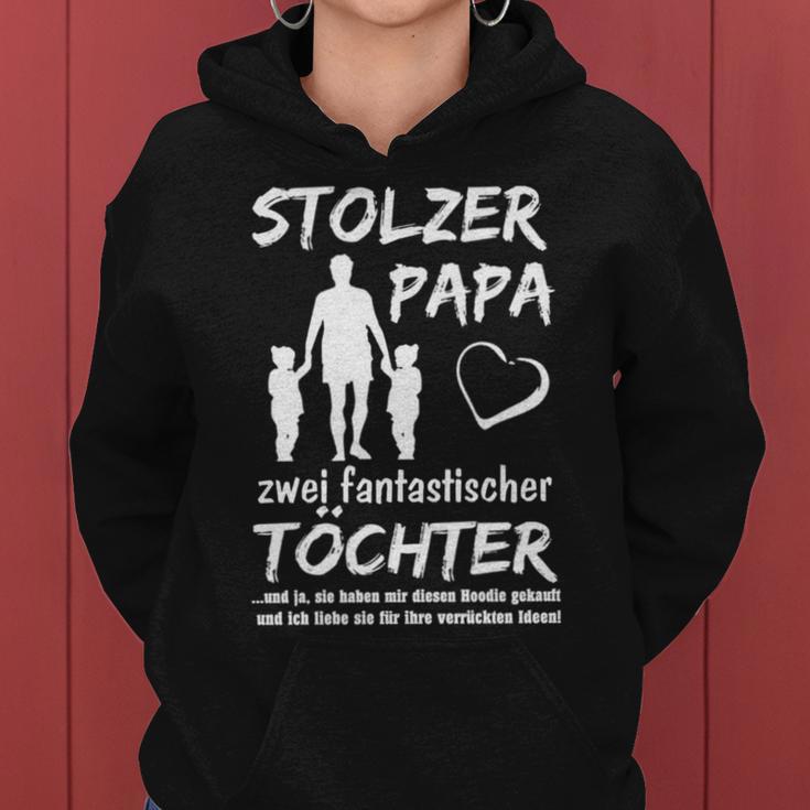 Stolzer Papa Zwei Töchter Girls' Kapuzenpullover für Damen