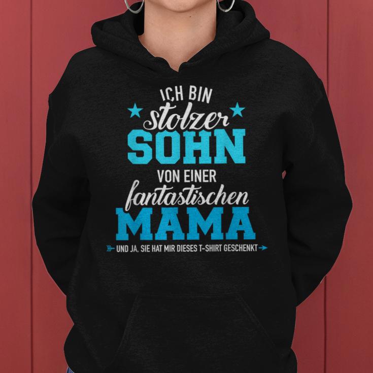 Stolzer Sohn Einer Fantastischen Mutter Slogan Kapuzenpullover für Damen