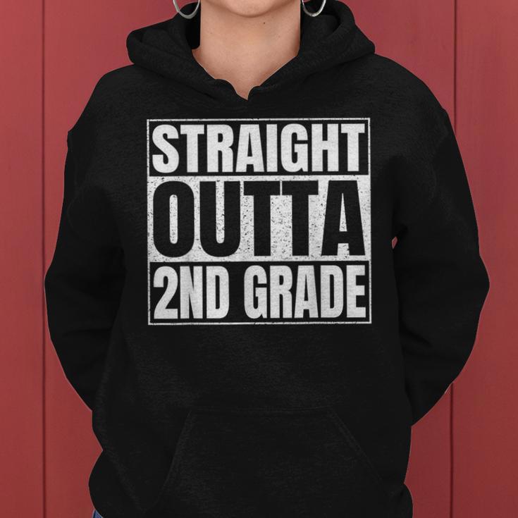 Straight Outta 2Nd Grade Class 2024 Second Grade Graduation Women Hoodie