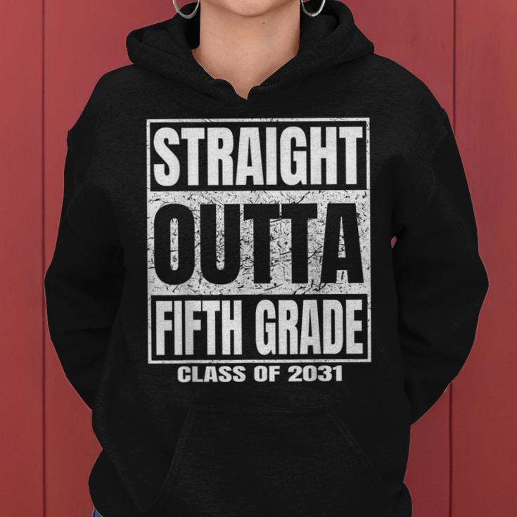 Straight Outta Fifth Grade Graduation Class 2031 5Th Grade Women Hoodie