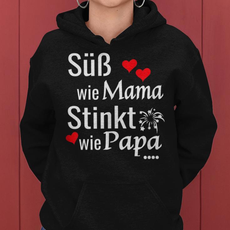 Süß Wie Mama Stinkt Wie Papa Eltern Kinder Mutterater Kapuzenpullover für Damen