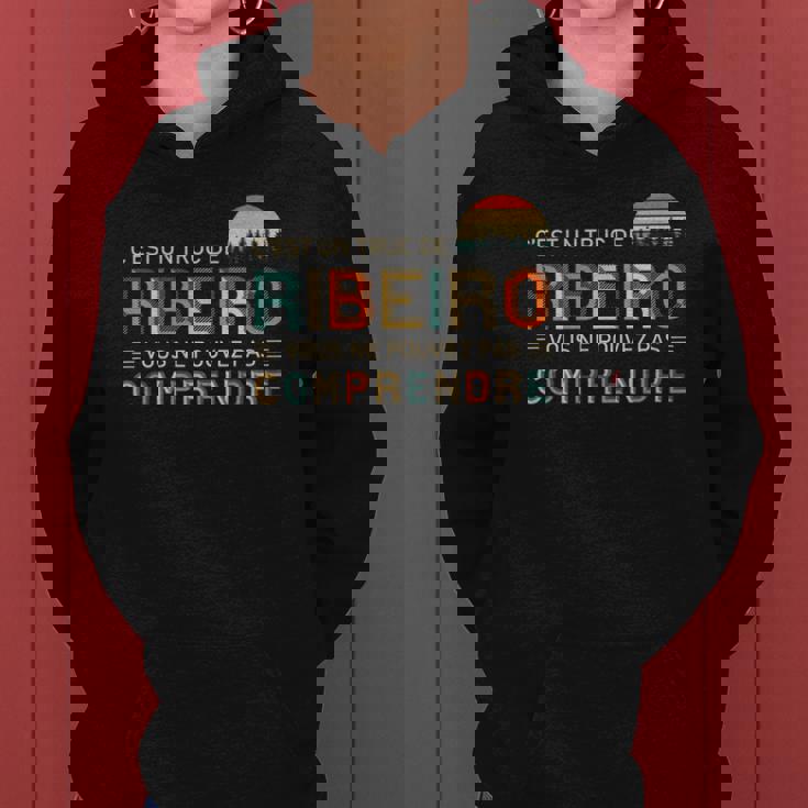 Sweat à capuche femme Ribeiro Personnalisé, C'est un Truc de Ribeiro avec Coucher de Soleil