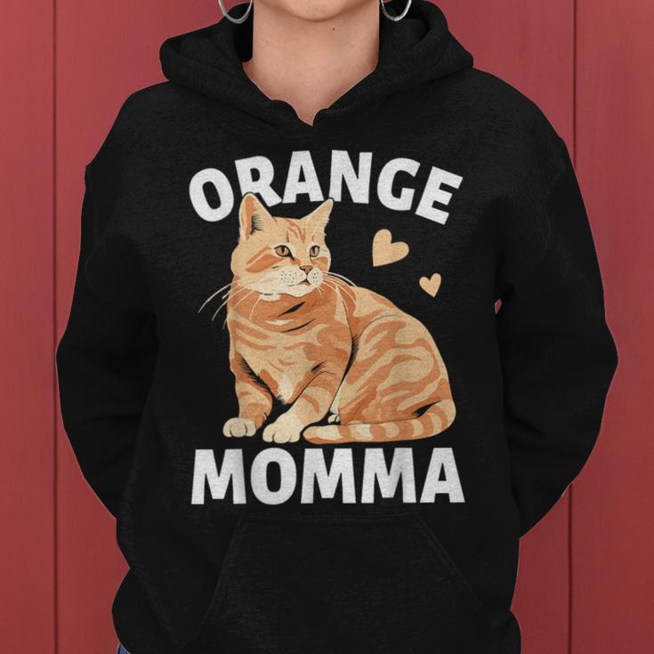 Tabby Cat Orange Cat Mom Orange Momma Women Hoodie