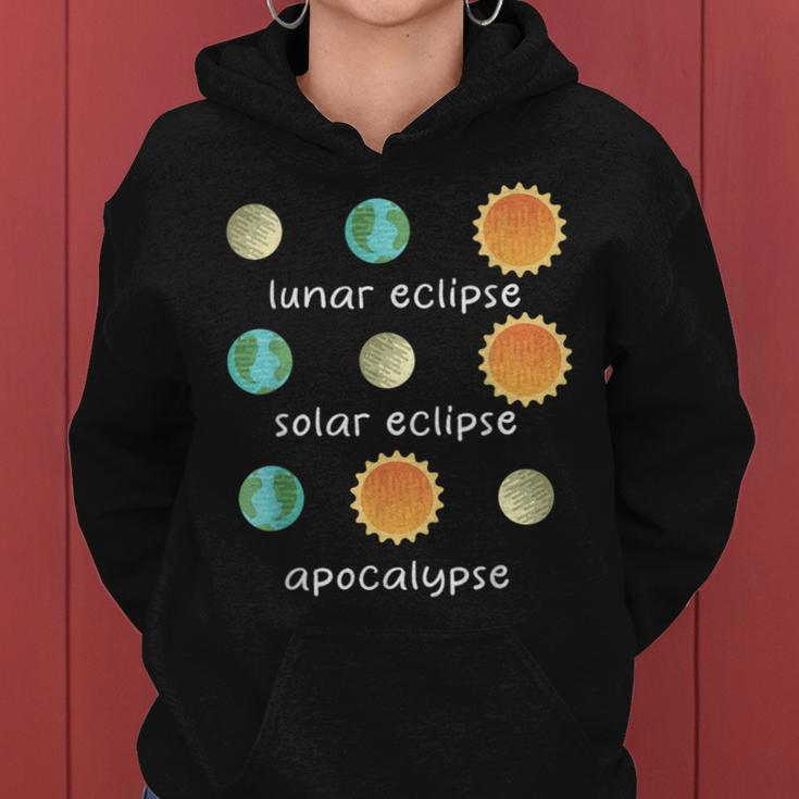 Three Eclipse To Learn Science Teacher Space Women Hoodie