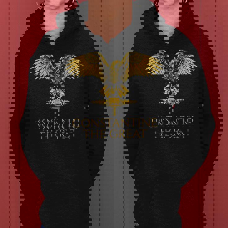 Historia Romana Antigua Constantino El Grande Spqr Rome Sudadera con capucha para mujer
