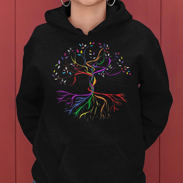 Tree Rainbow Lgbt Cool Gay Pride Flag Ally Women Hoodie