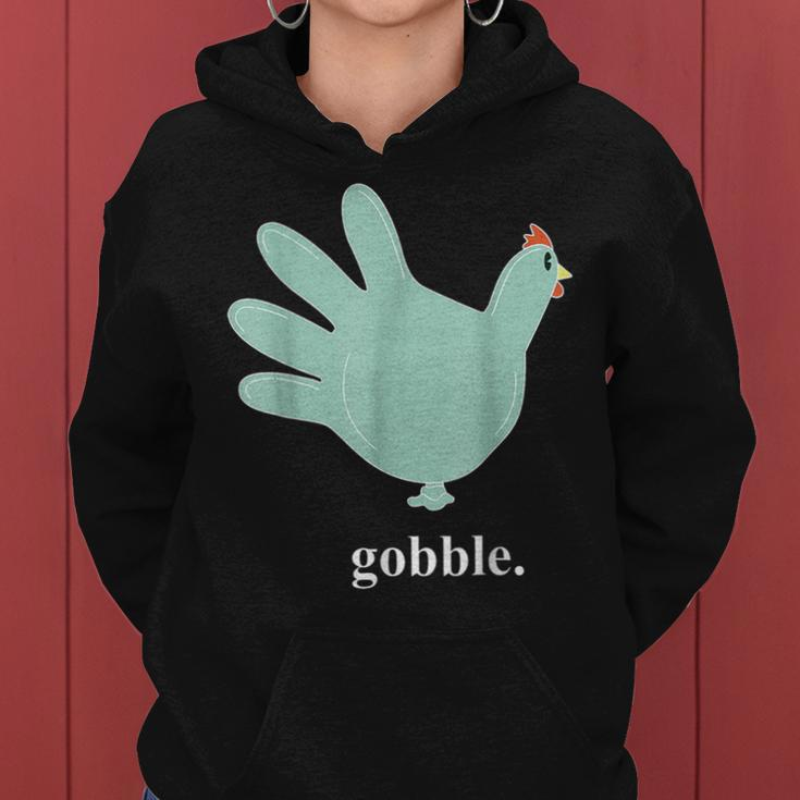 Turkey Glove Gobble Thanksgiving Thankful Nurse Women Hoodie