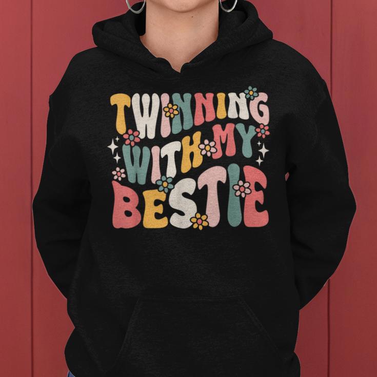 Twin Matching Twins Groovy Spirit Week Twins Day Women Hoodie