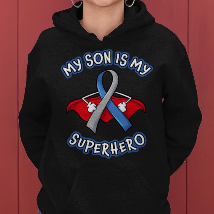 Typ 1 Diabetes Sohn Ist Mein Superhelden-Bewusstsein T1d Mama Papa Kapuzenpullover für Damen