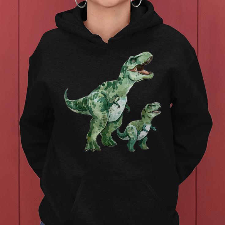 Tyrannosaurus Rex T-Rex Dino Papa Mama Und Kind Männertag Kapuzenpullover für Damen