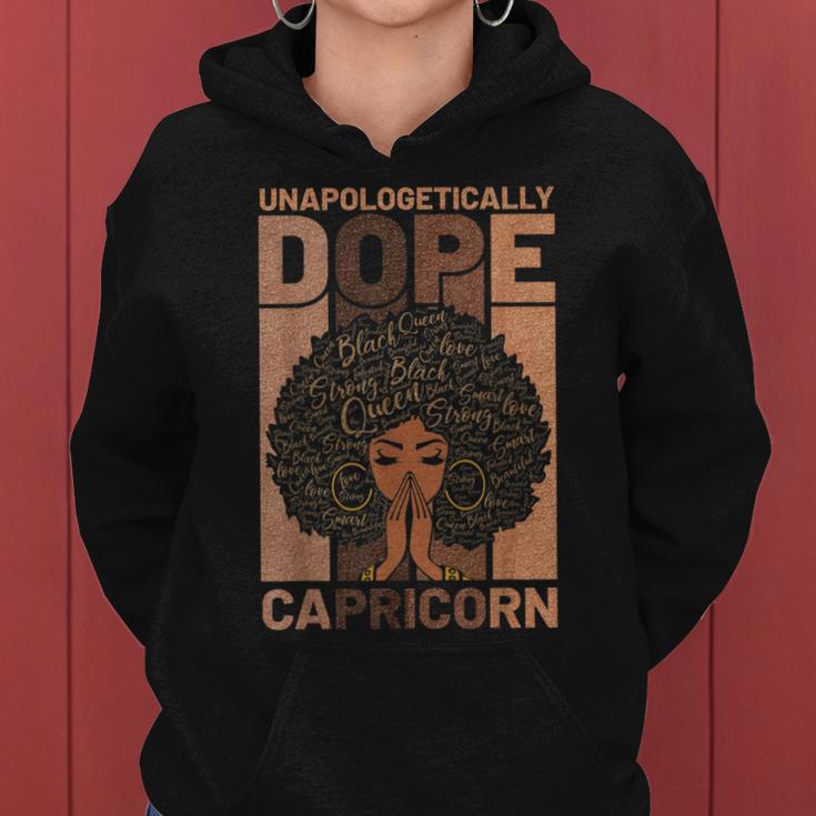 Unapologetically Dope Capricorn Black Girl Melanin Horoscope Women Hoodie