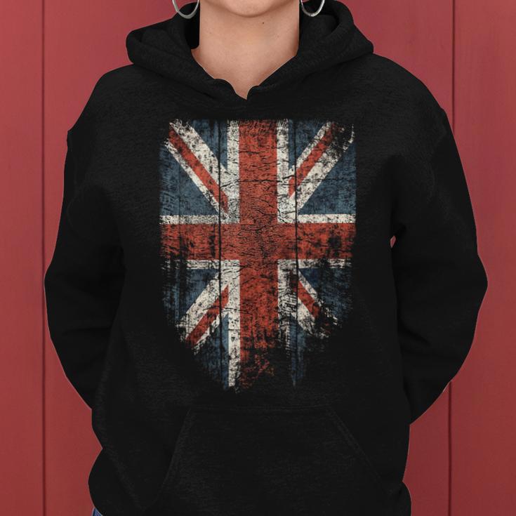 Union Jack Cool Distressed Uk British Flag Women Hoodie