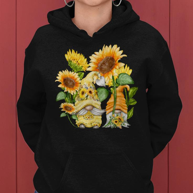 Unique Sunflower Gnome For And Hippies Floral Women Hoodie