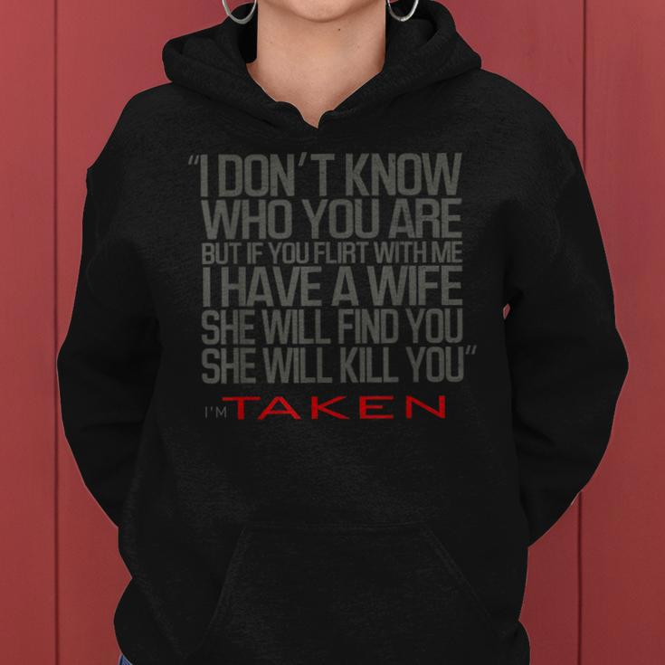 Valentines Day Flirt And My Wife Will Kill You Women Hoodie
