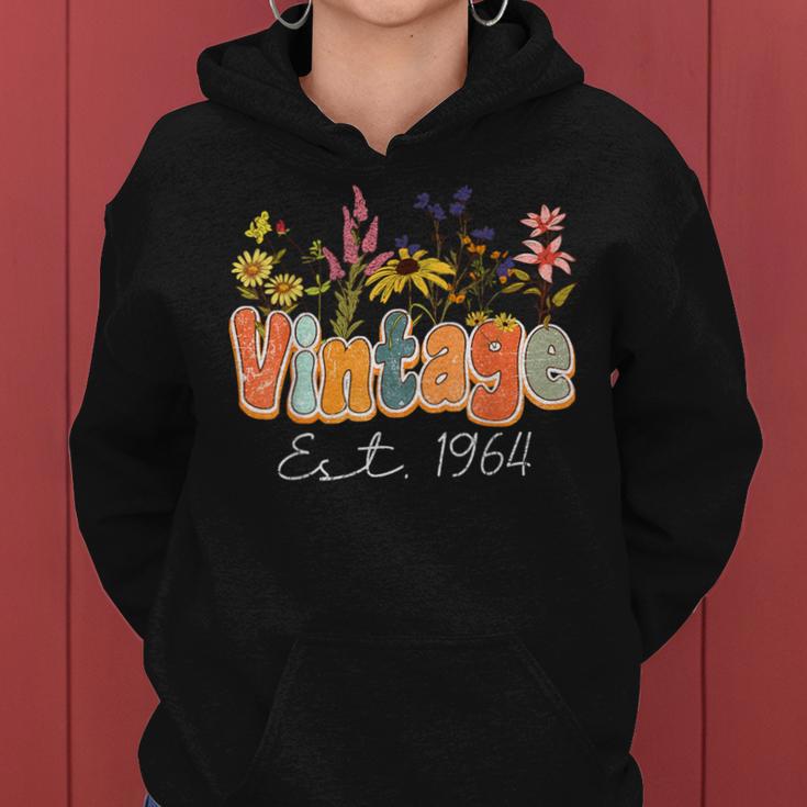 Vintage 1964 60Th Birthday Wildflower 60 Year Old Women Women Hoodie ...