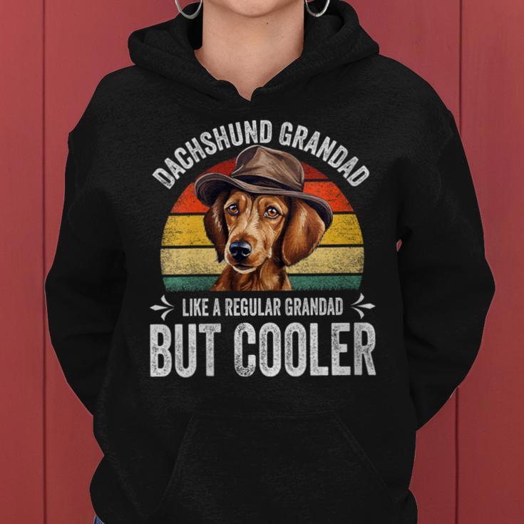 Vintage Dachshund Grandad Like A Regular Grandad But Cooler Women Hoodie