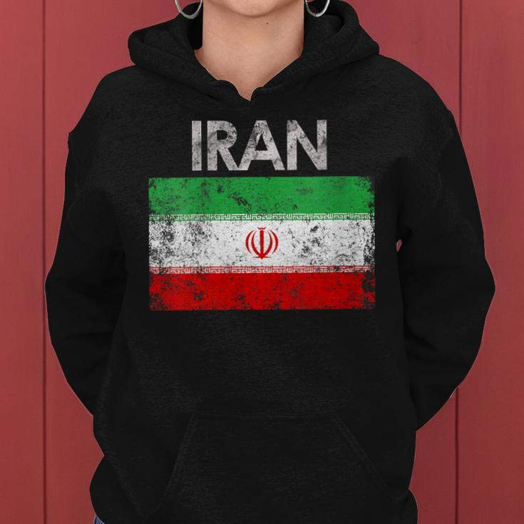 Vintage Iran Iranian Flag Pride Women Hoodie