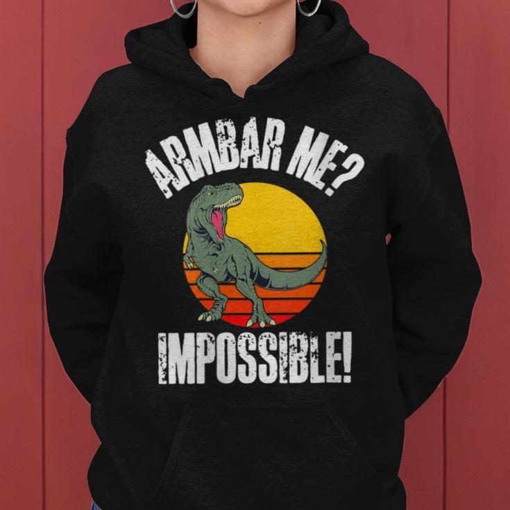 Vintage Jiu-JitsuRex Armbar Me Bjj Dinosaur Humor Women Hoodie