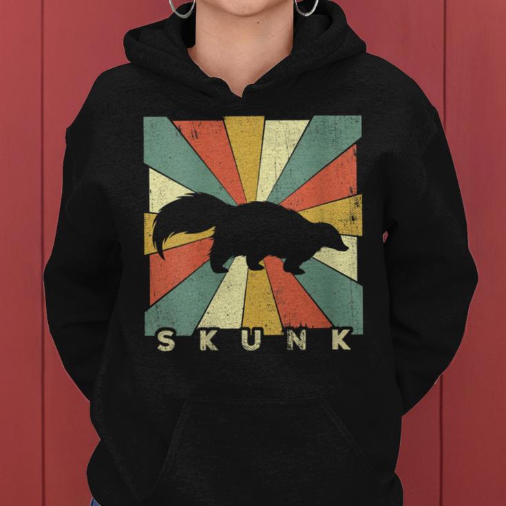 Vintage Skunk Lover Retro Style Animal Women Hoodie