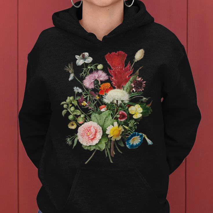 Vintage Wild Botanical Flower Cottagecore Gardening Bouquet Women Hoodie