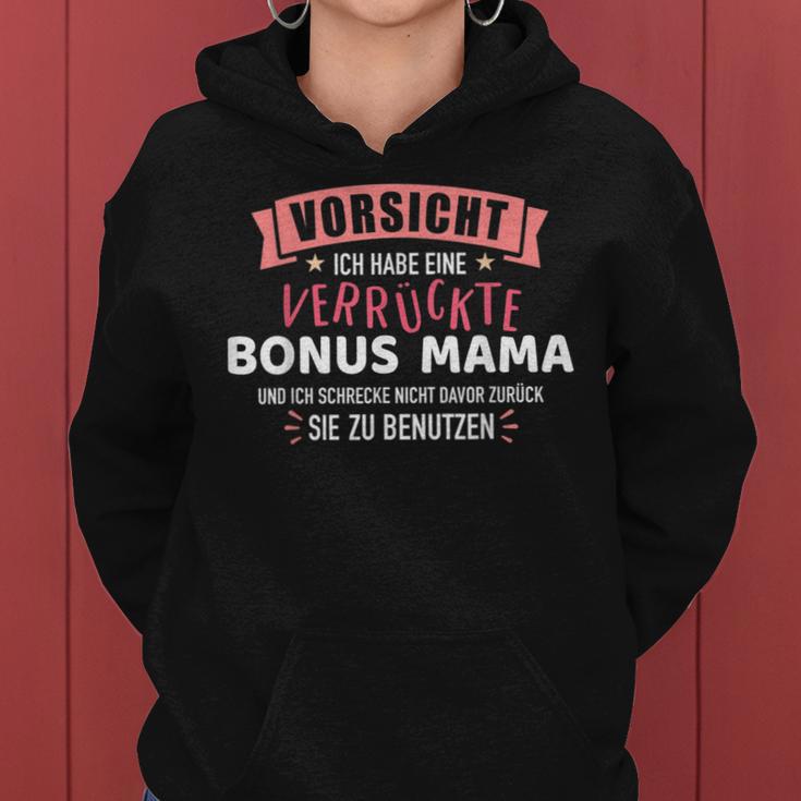 Vorsichterrückte Bonus Mama Lustiger Spruch Kapuzenpullover für Damen