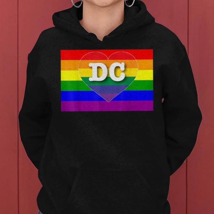 Washington Dc Gay Pride Rainbow Flag Lgbt Women Hoodie