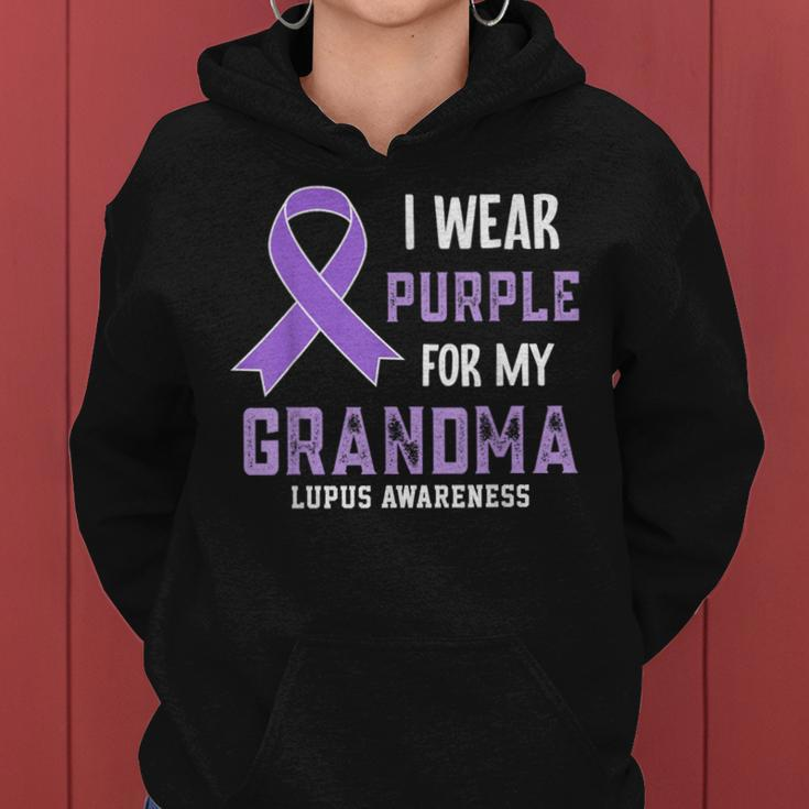 I Wear Purple For My Grandma Lupus Awareness Women Hoodie