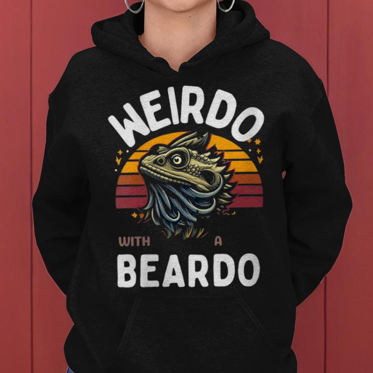 Weirdo With A Beardo Bearded Dragon Reptile Women Hoodie