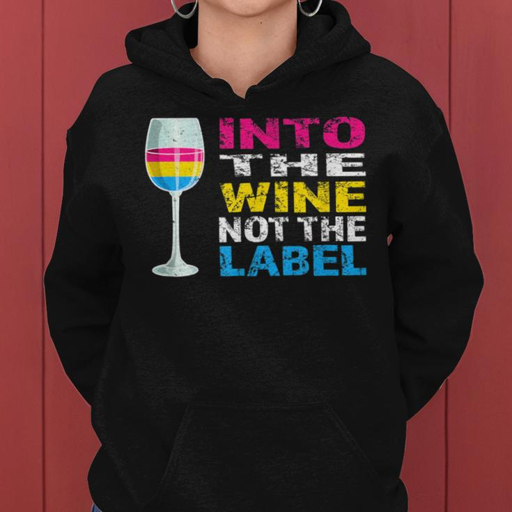 Into The Wine Not The Label Pansexual Lgbtq Pride Vintage Women Hoodie