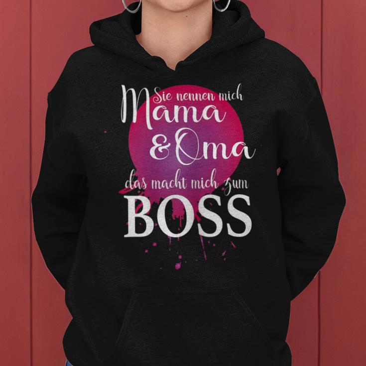 Women's Mama Ist Die Chefin Und Grandma Ist Der Boss Liebe Familie Ceo Kapuzenpullover für Damen