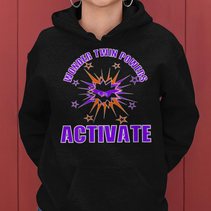 Wonder Twin Powers Activate Twin Brother Twin Sister Women Hoodie