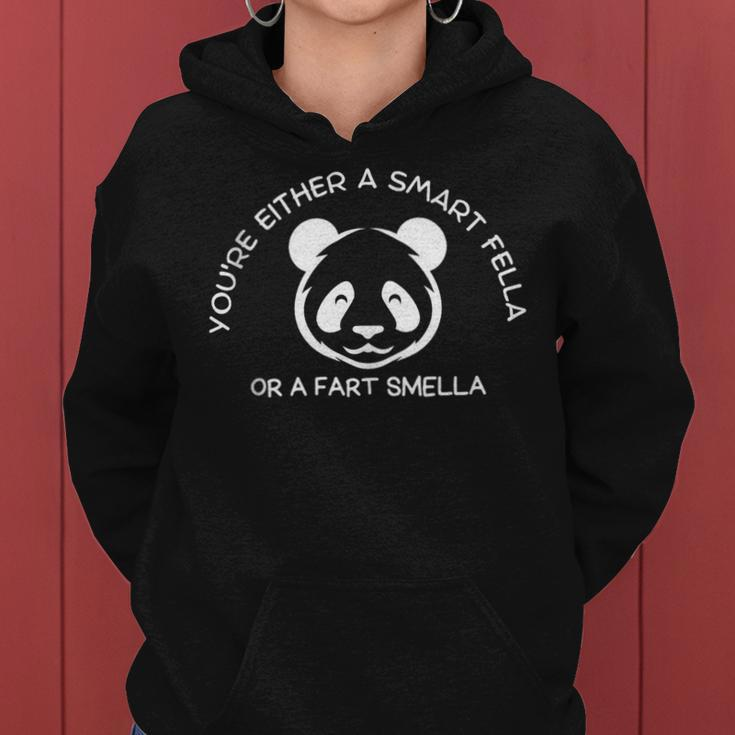 You're Either A Smart Fella Or A Fart Smella Playful Panda Women Hoodie