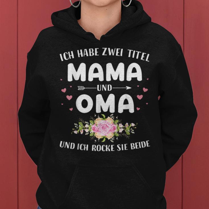 Zwei Titel Mama Oma Rocke Muttertag Geburtstag Weihnachten Kapuzenpullover für Damen