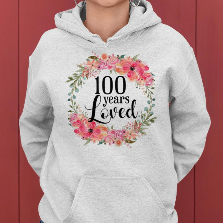 100Th Birthday 100 Years Old Loved Awesome Since 1921 Women Hoodie