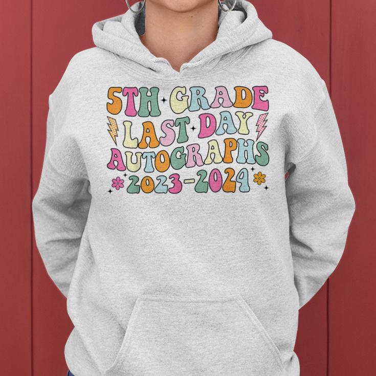 2023-2024 Last Day Of School Autograph 5Th Grade Graduation Women Hoodie