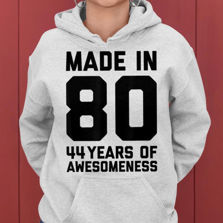 44 Geburtstag 44 Jahre Alt Geschenk Männer Frauen Papa Mama Kapuzenpullover für Damen