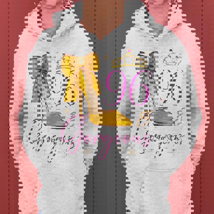 96 And Gorgeous 96Th Birthday 96 Years Old Queen Bday Party Women Hoodie