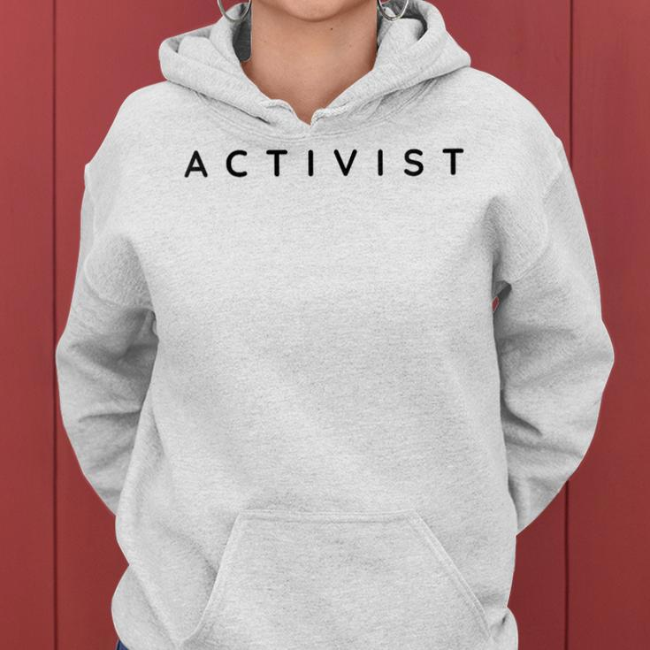Activists Activist Activism Hobby Modern Font Women Hoodie