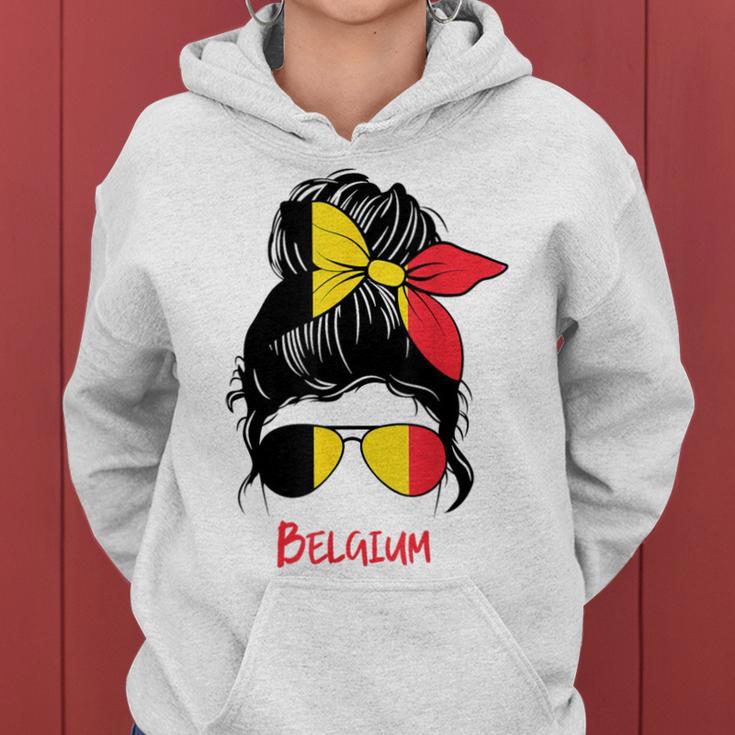 Belgium Girl Belgian Girl Belgium Woman Flag Women Hoodie