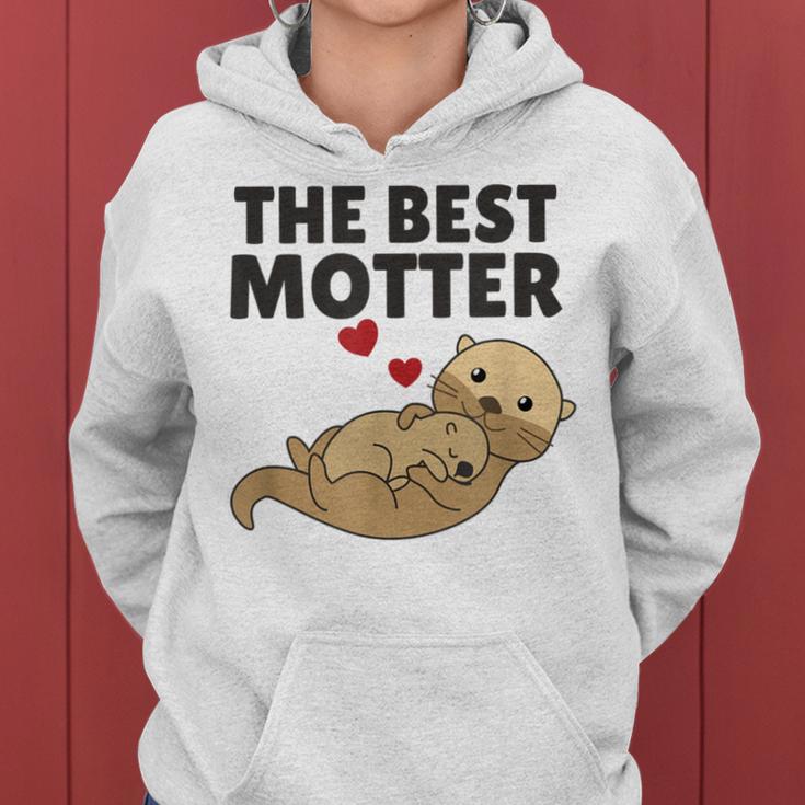 Best Motter Otter Worspiel Für Die Beste Mama Cute Animals Kapuzenpullover für Damen