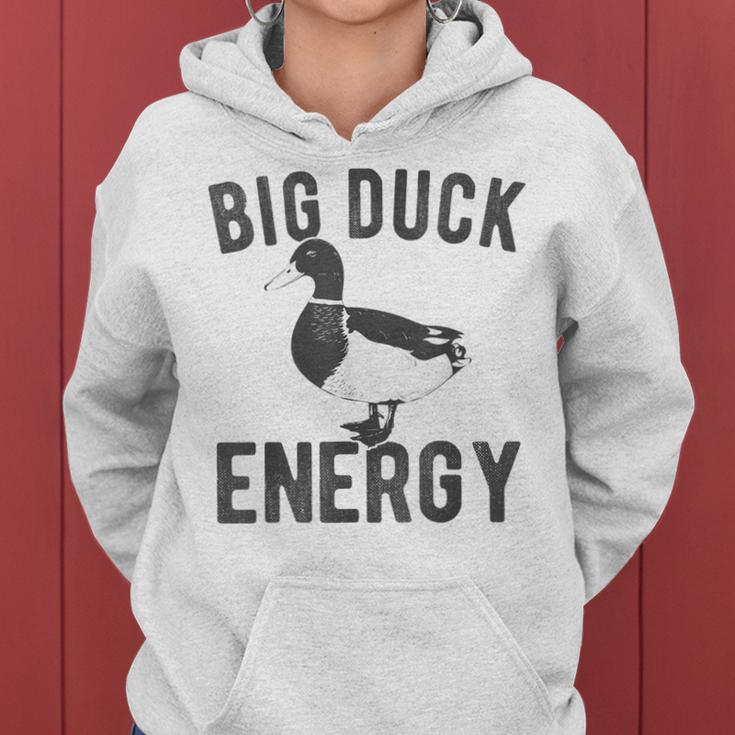 Big Duck Energy Retro Vintage Style Duck Meme Women Hoodie