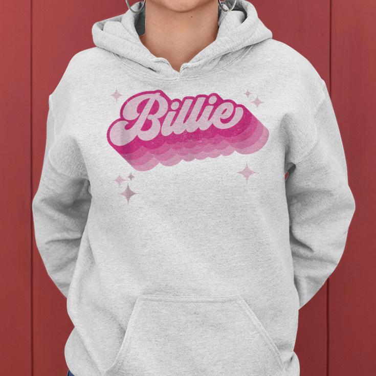 Billie First Name Girl Vintage 70S Style Personalized Retro Women Hoodie